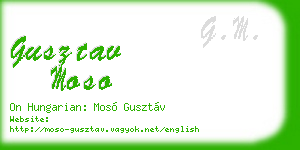 gusztav moso business card