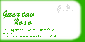 gusztav moso business card